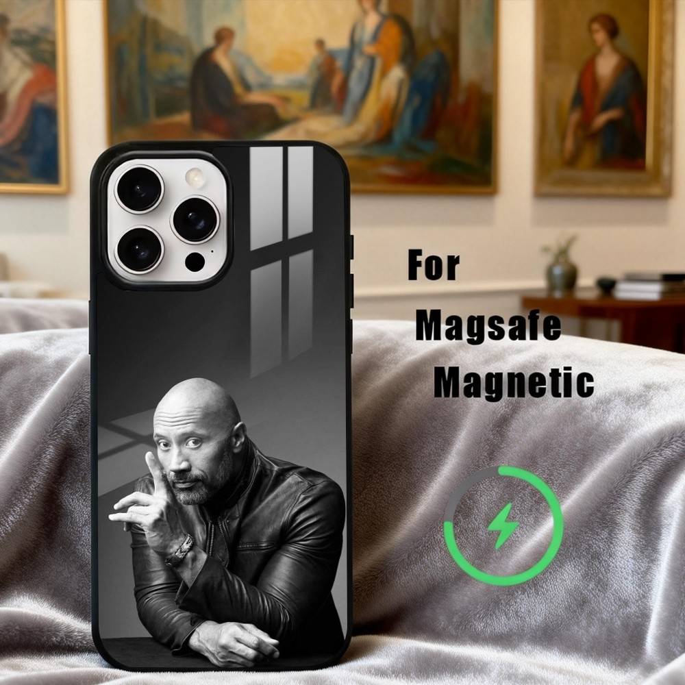 D-Dwayne Powerful J-Johnson Phone Case For iPhone17,16,15,14,13,12,11 Plus,Pro Max Magnetic For Magsafe Wireless Charging