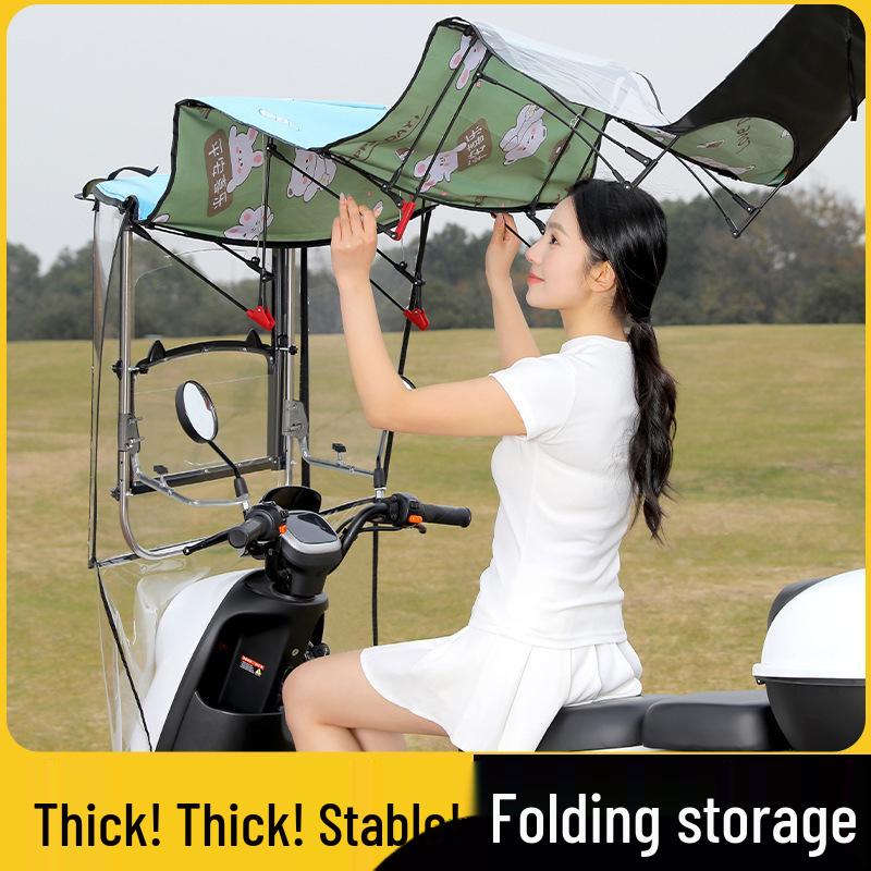 Rozkładana markiza i osłona przeciwdeszczowa do motocykli i trójkołowców.