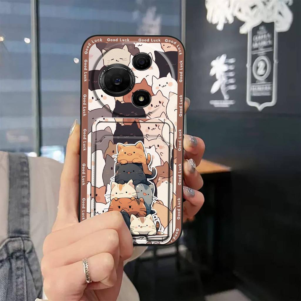 Full Wrap Durable Phone Case For TCL 60 SE/TCL 605 Waterproof Anti-dust Card Slot Card Sleeve Soft Case Protective TPU