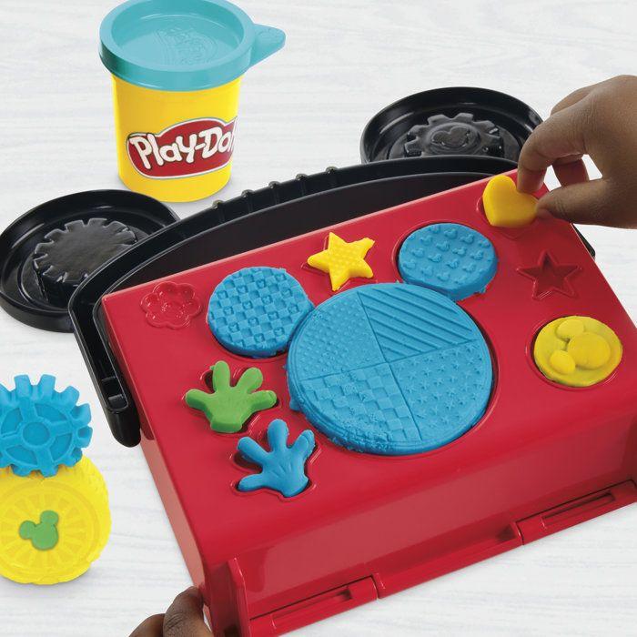 Play-Doh Disney Junior Mon Garage avec Mickey Mouse, Coffret de pâte à modeler, Loisirs créatifs, Jouets préscolaires, dès 2 ans