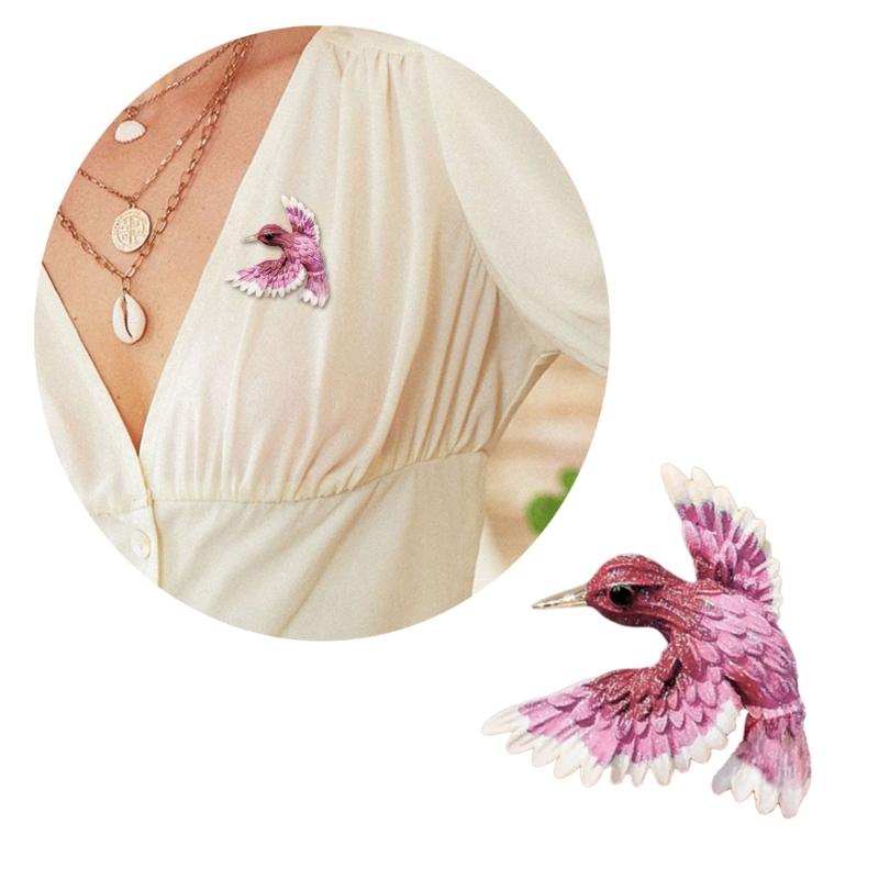 Vogel-Anstecknadel im chinesischen Stil, stilvolle Brosche, lustige Brosche für Rucksäcke und Bekleidungszubehör, ideal für Kinder und Erwachsene