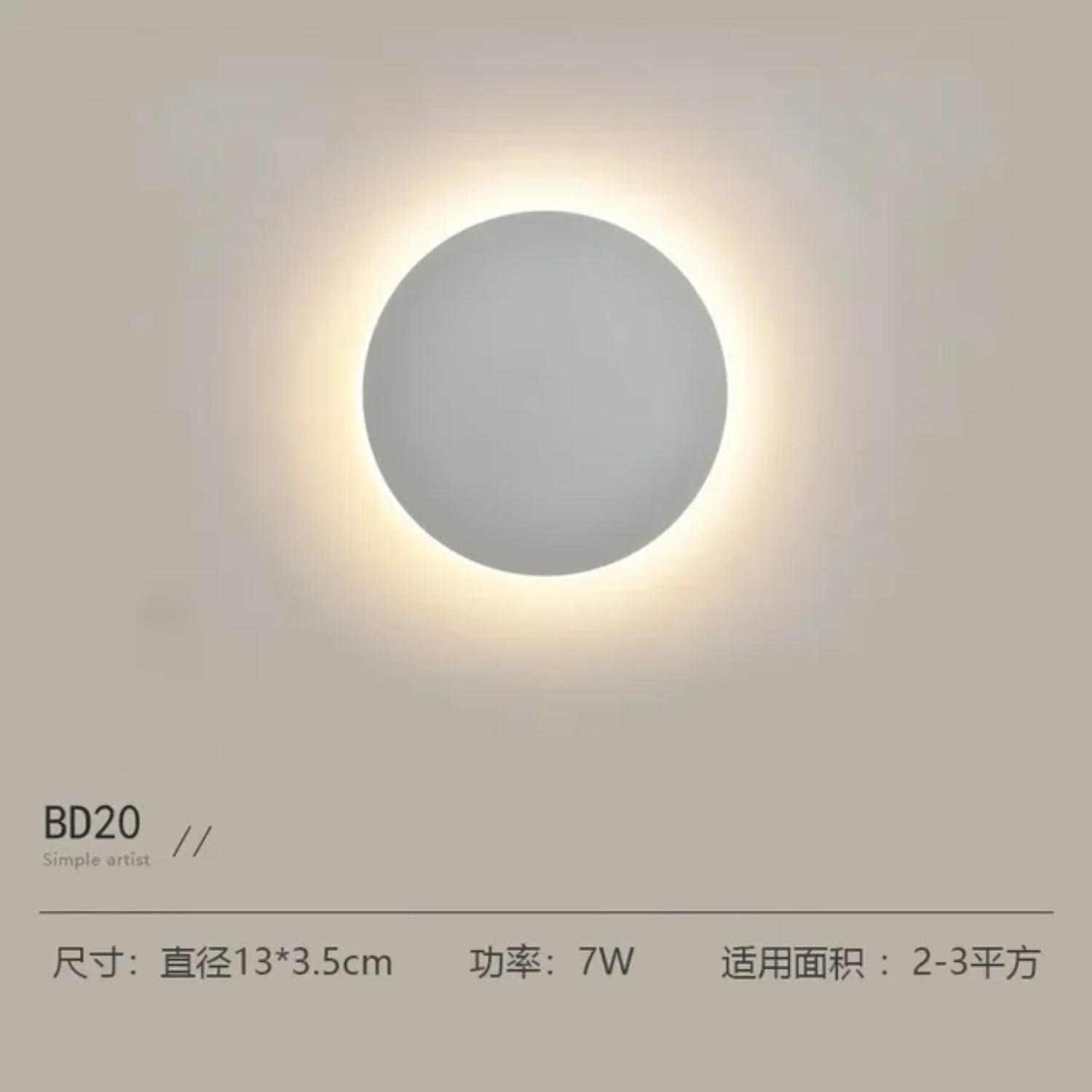 

Новый круглый настенный датчик света, простой, спальня, прикроватная тумбочка, коридор, крыльцо, проход, лампа, сенсорная, затемняющая, светодиодная, индукционная, для человеческого тела White light