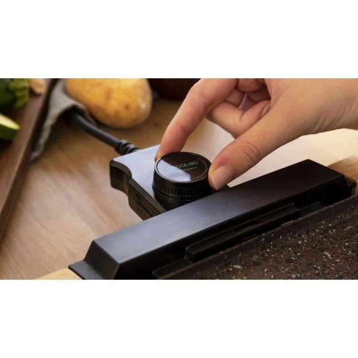 Electric Grill Plate - Tasty&Grill - 2000 Bamboo MixStone - 2000 W - Adjustable Thermostat - Non-stick