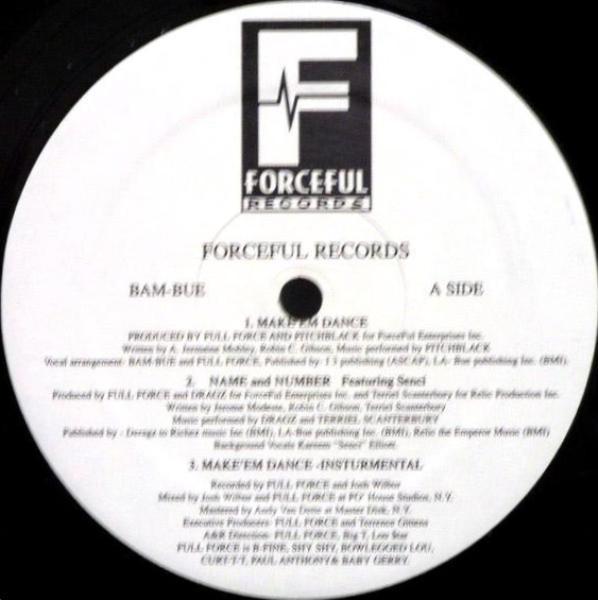 

12-дюймовая пластинка BAMBUE Makeem Dance FF1207 Forceful Record US Rap HipHopRB Б/у