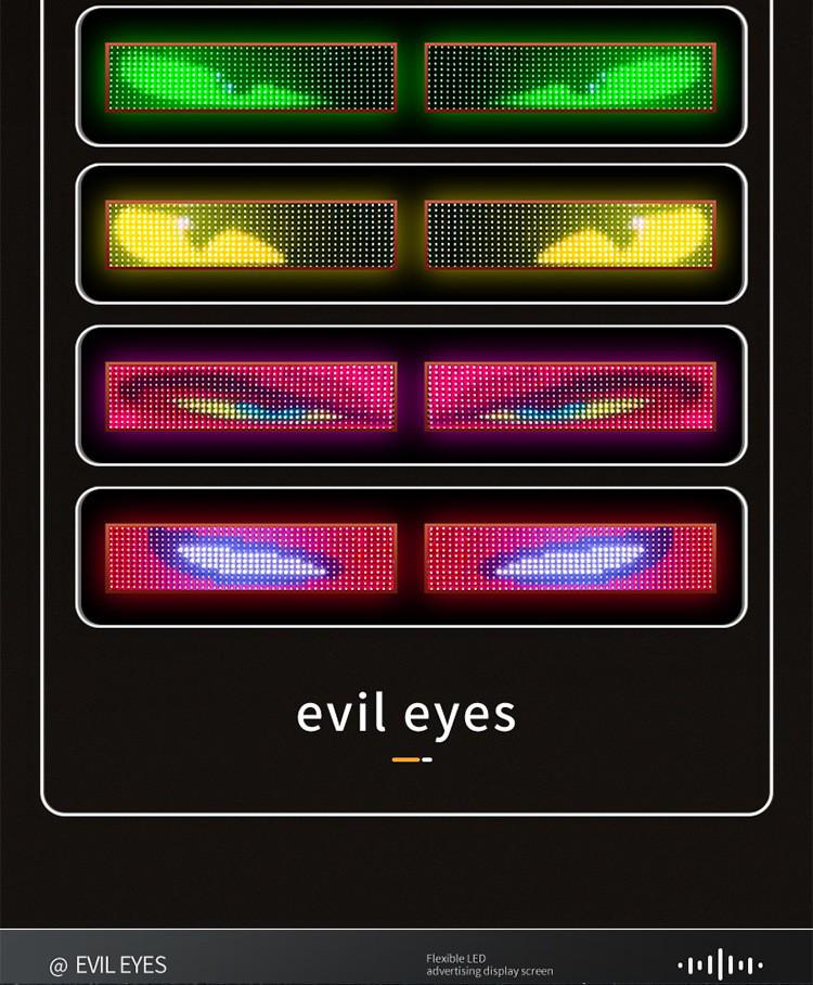 Devil Eye LED Flexible Screen for Truck Windows - Remote Control Interior Atmosphere Light.