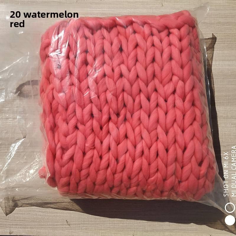 Weaving Ultra Bearaby Coarse Blanket With Solid Color Design For Household Daily