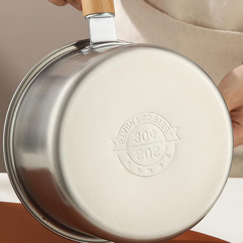 Professional Kitchen Fryers Set with Lid Strainer Basket and Cooking Tongs Wood Handle for Heat Protections Home Use