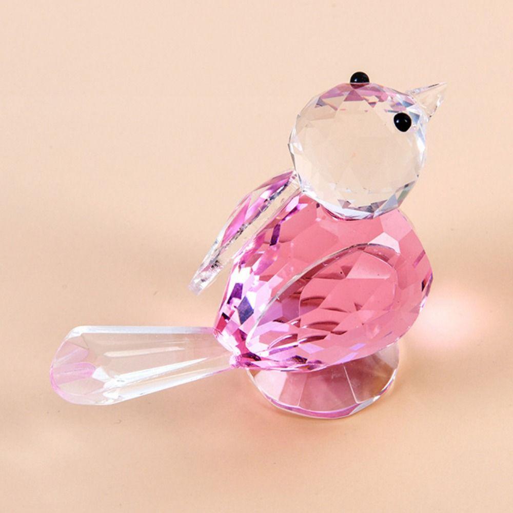 Cute Crystal Bird Ornaments Exquisite Simulation Bird Ornaments Creative Bird Figurines  Office