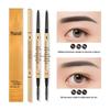 Ultra-Fine 3D Smudge-Proof Double-Ended Eyebrow Pencil with Triangle Tip