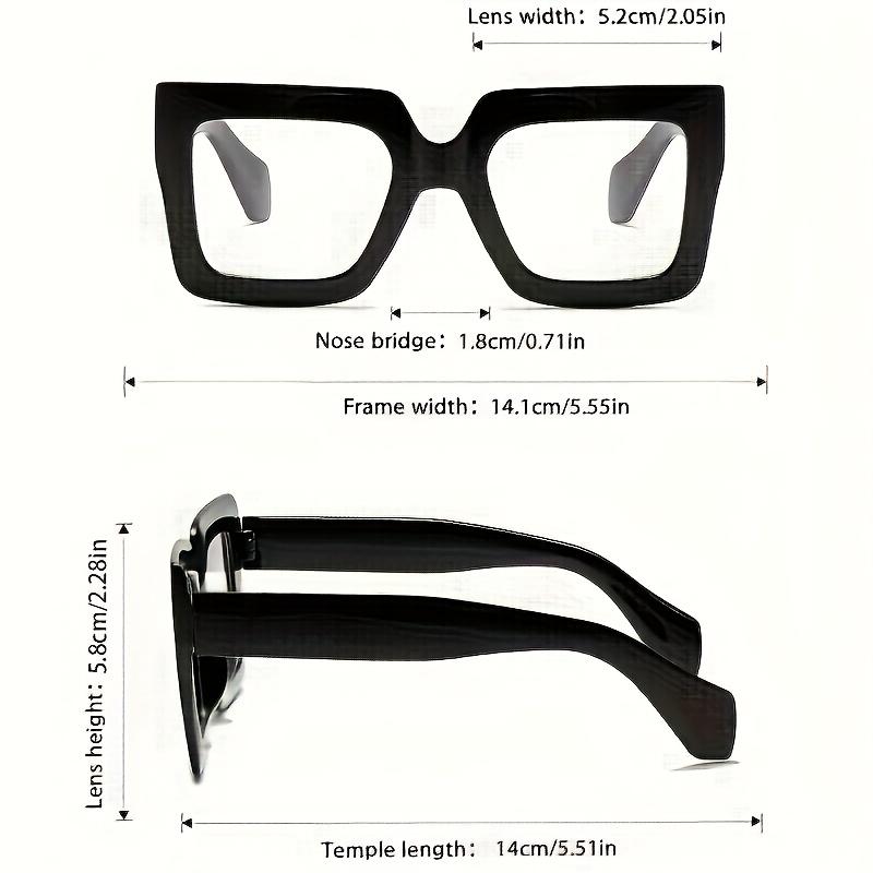 1 Set of 4 Women's Classic Box-Style Multi-Colored Fashion Glasses Suitable for Decorating Office Attire, Perfect for Gifting to Family and Fr