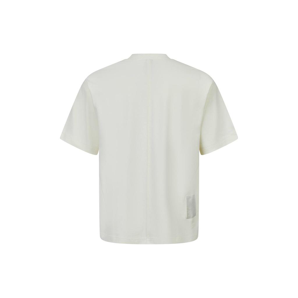 Li Ning X Jackie Chan Kung Fu Series Innate Qi Thin Water Powder Printed Round Neck Short Sleeve T-Shirt Men Tops Paper-White AHST067-2