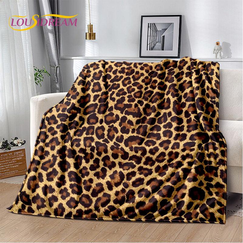 3D-Wild-Leopardenmuster-Serie, weiche Plüschdecke, Flanelldecke, Überwurf, Decke für Wohnzimmer, Schlafzimmer, Bett, Sofa, Picknick-Abdeckung, Kinder