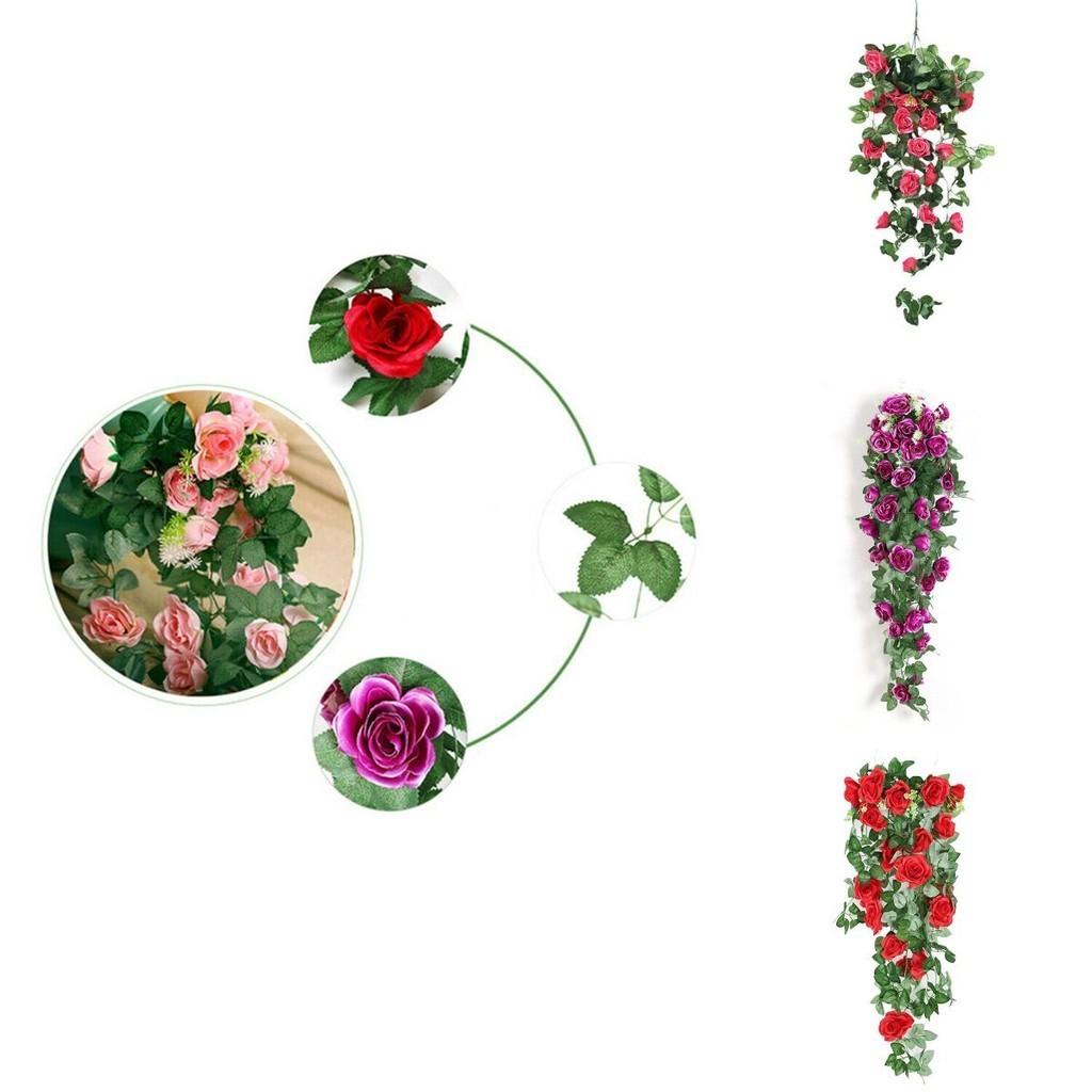 Elegant 90cm Silk Rose Fake Garland With Lush Green Ivy For Beautiful Home And Event Decor