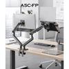 Desktop NB F160 + FP-2 Gas Spring Dual Arm for 17"-27" Monitor Holder + 10"-17" Laptop Support Air Press Mount Stand Load 2-9kg