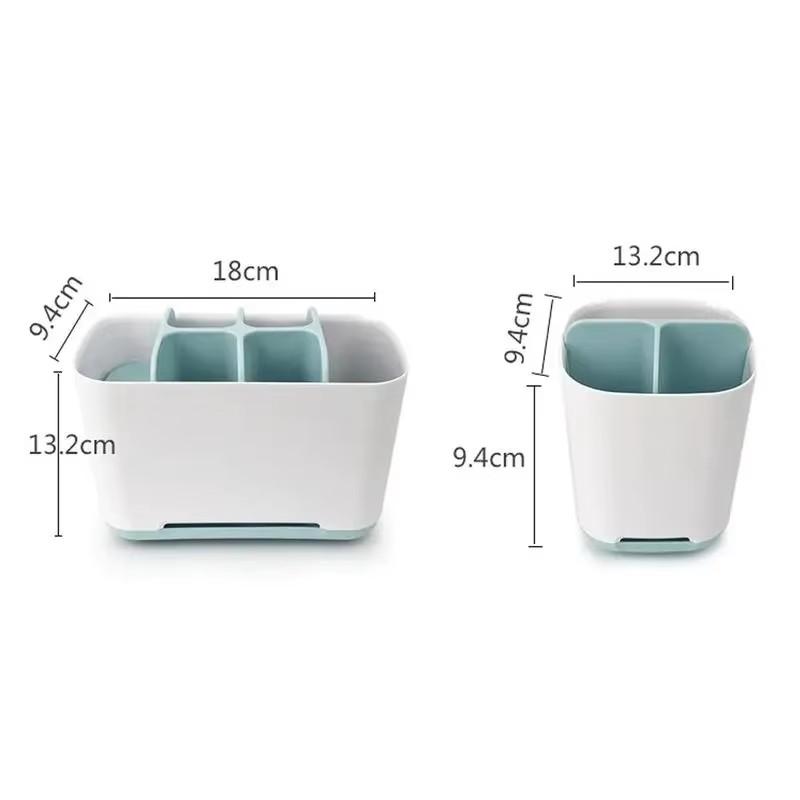 Bathroom Toothbrush Holder Dressing Table Cosmetics Storage Rack Plastic Electric Toothbrush Toothpaste Razor Holder Organizer