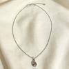 2025 White Chalcedony Round Pendant Necklace: Versatile Summer Fashion Clavicle Chain for a Chic and Stylish Look