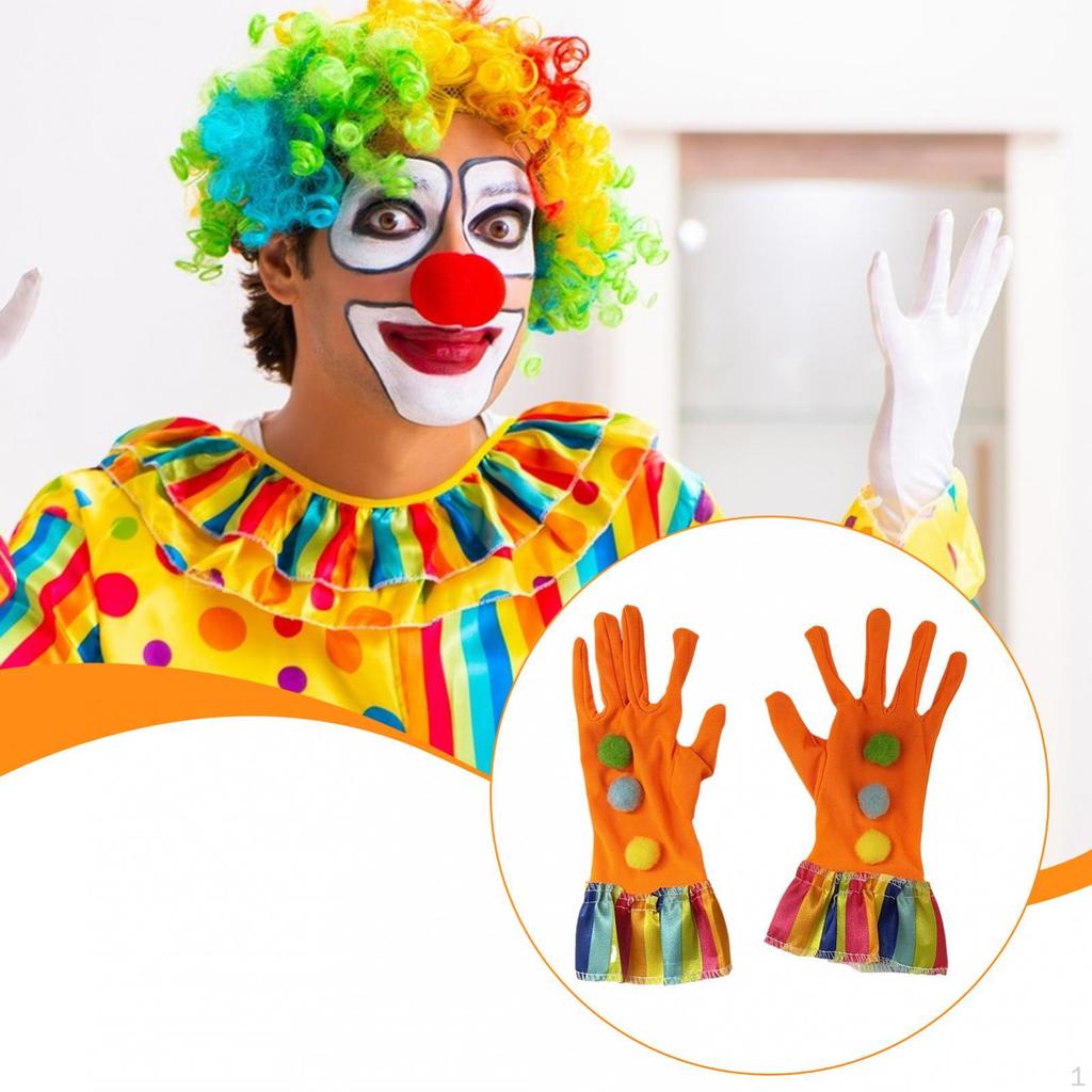 Halloween Clown Gloves Adult Cosplay for Events Themed Party Holiday Christmas