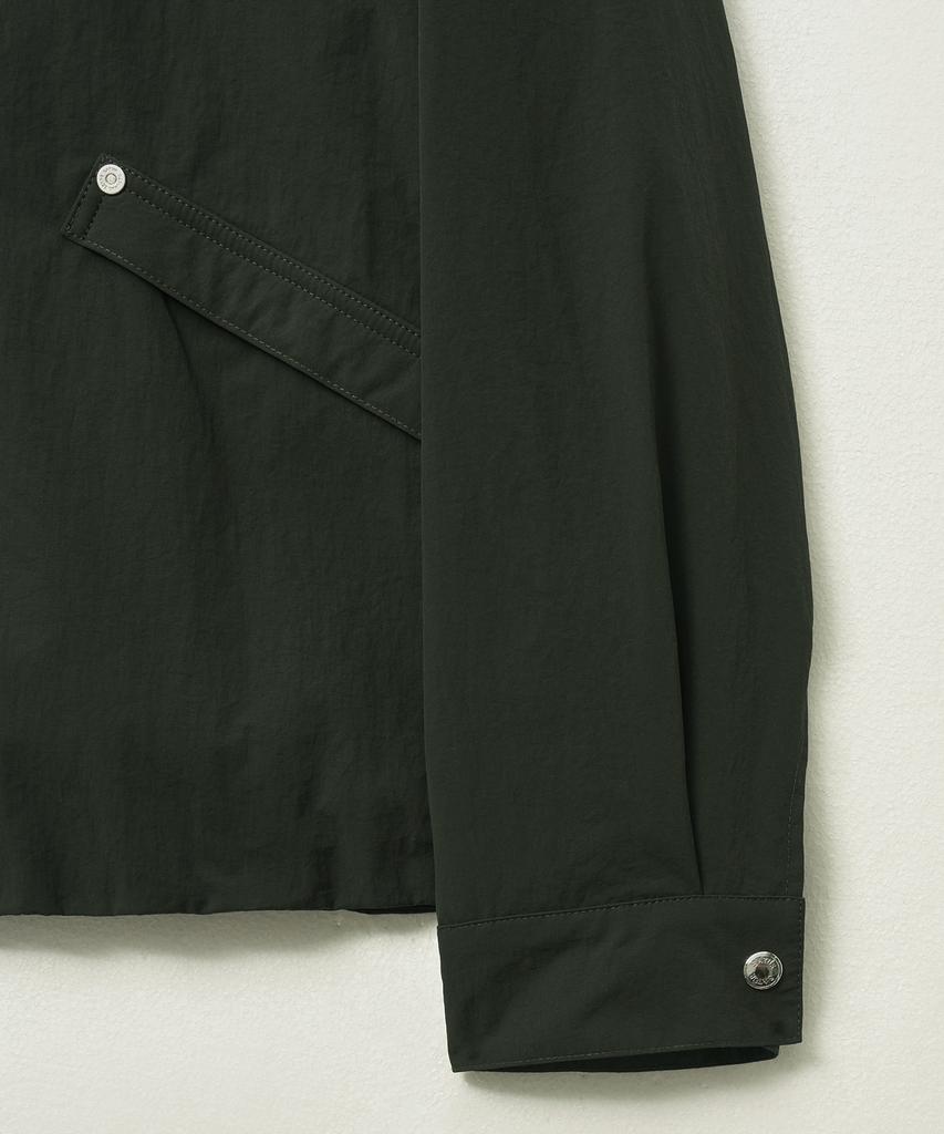 Satur Theo Nylon Coach Jacket Deep Green