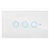 WiFi Touch Screen Switch Single Circle for Alexa for Google 3?Way AC  (White )