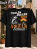 Gerunisex Fishing Quote Fischlein Fischlein Beisse Fish Hook Mountain Sunset Graphic Unisex All Unisex All Tshirt