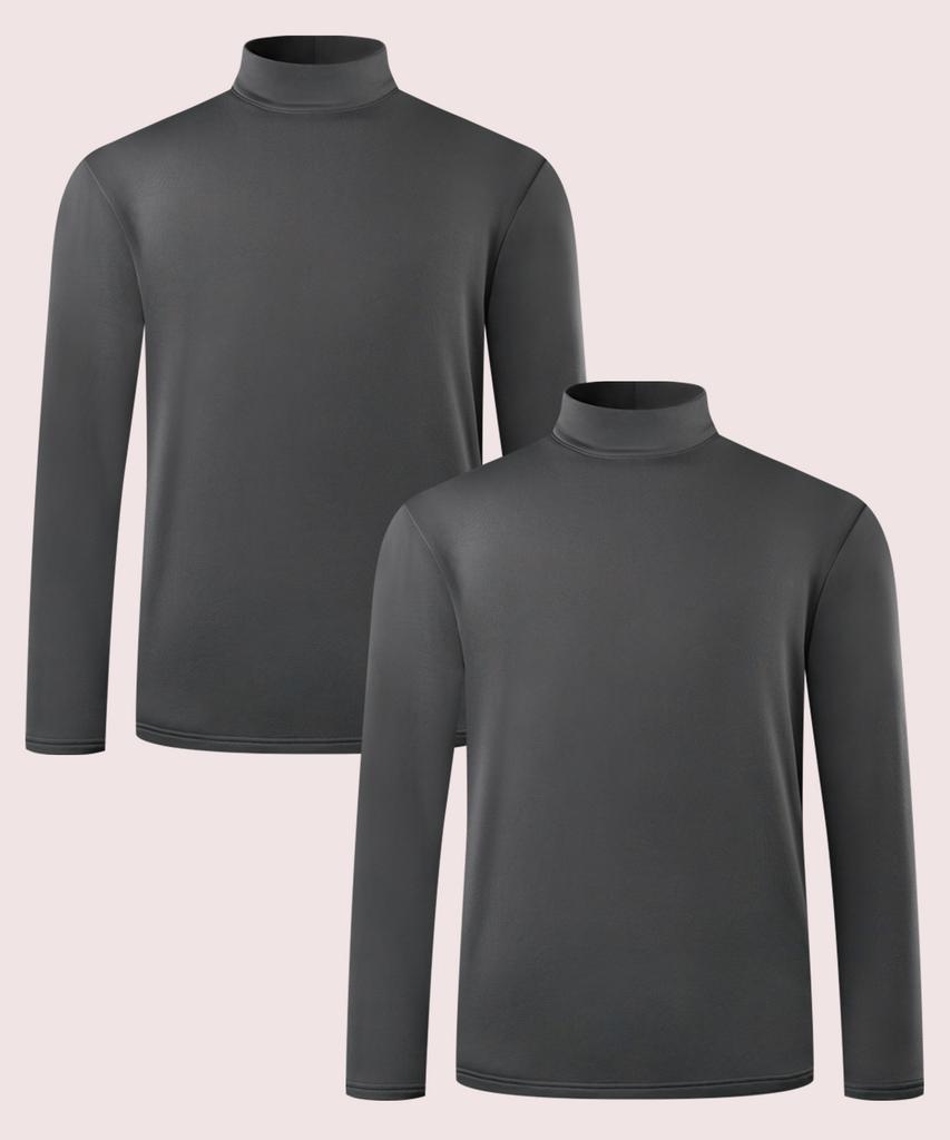 ARMEDES [2Pack] Men'S Brushed Regular Fit Turtleneck T-Shirt Ar-43 (3 Colors)