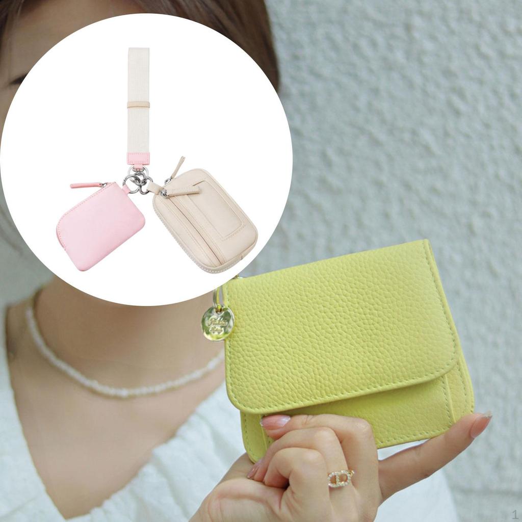 Nyckelring Armband Plånbok Dubbel Ficka Casual med Dragkedja Liten Nyckelring Kvinnor Män för