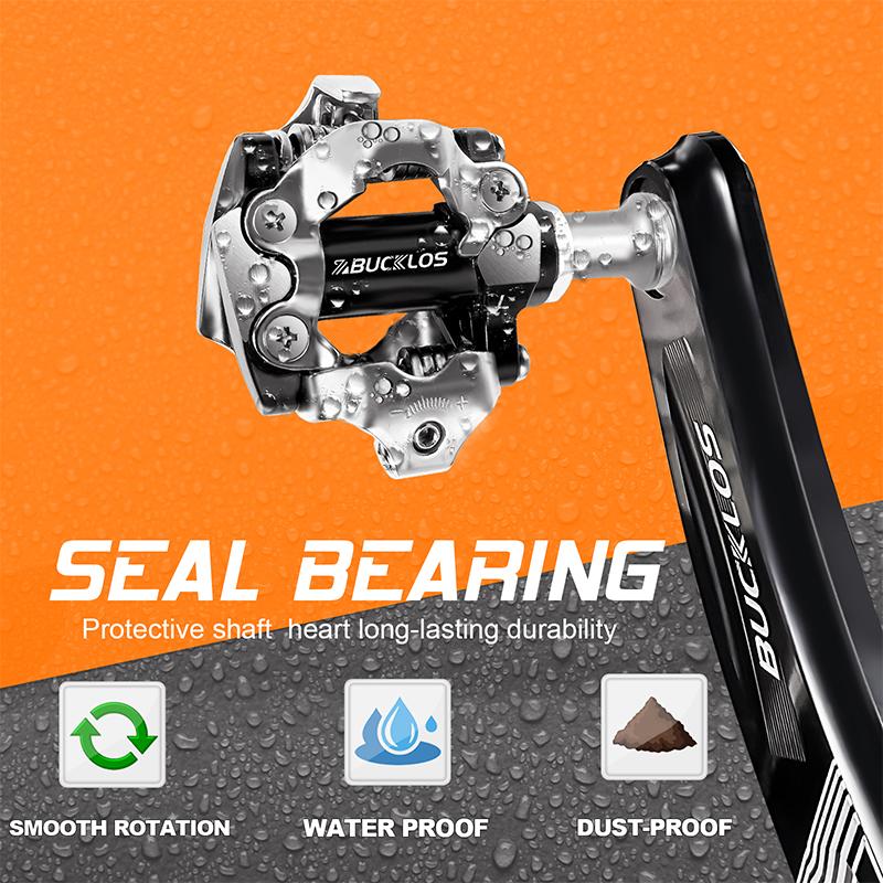 BUCKLOS MTB Self-locking Pedal For SPD System M8100 M9100 Bicycle Pedals Bearing Clipless Pedal with Cleat for Shimano