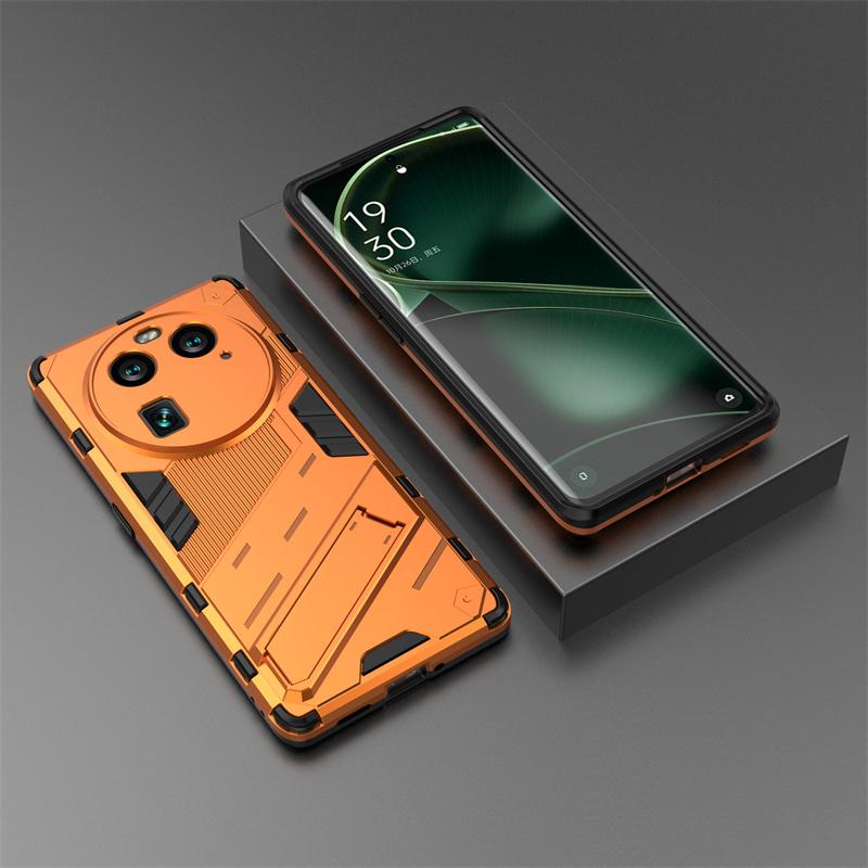 För OPPO Find X6 Pro Skal Magnetiskt Armor Ställskydd För För OPPO Find X6 Pro FindX6Pro 5G Stötsäkert Stötfångare Mobilskal