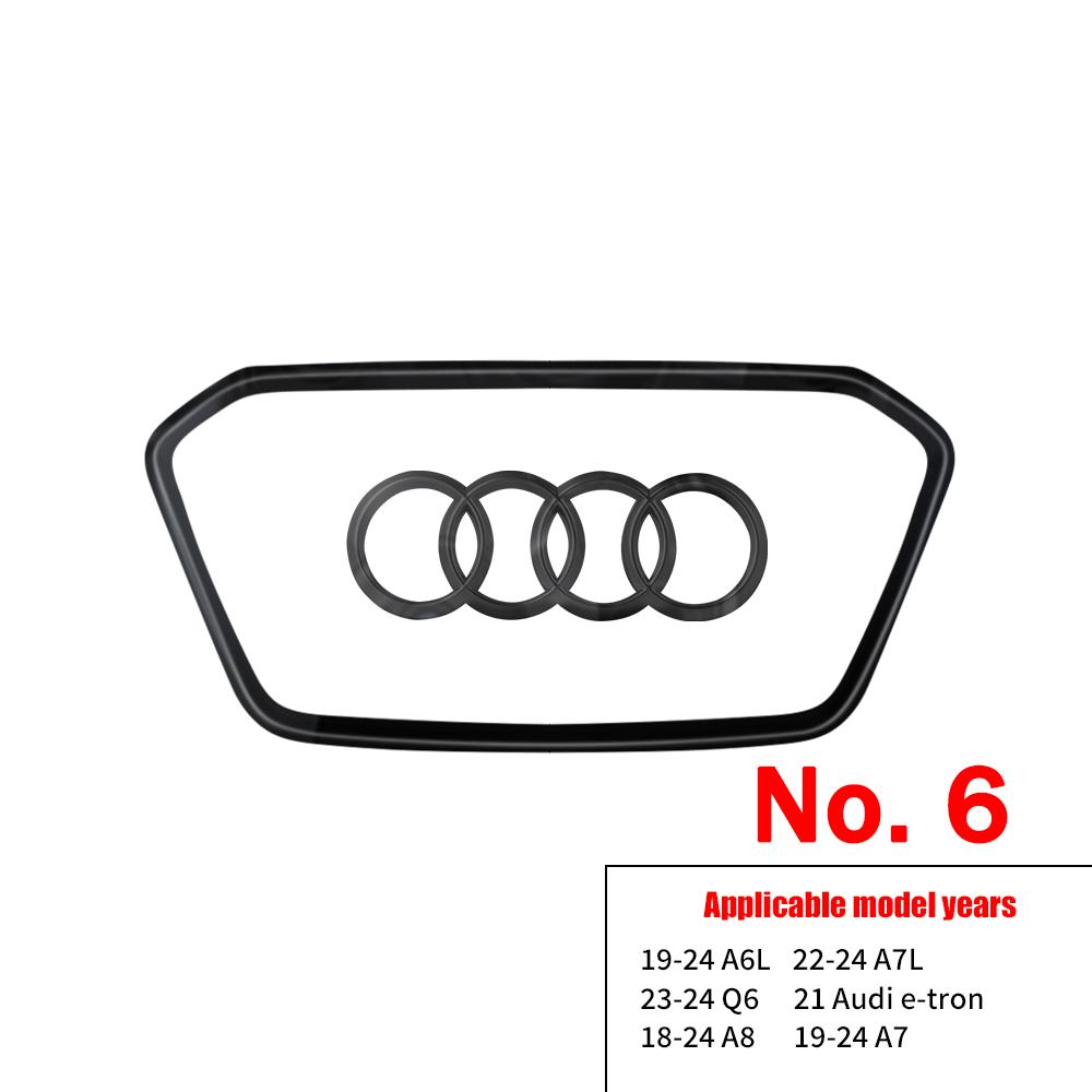 For Audi 8P 1PC Car Style Steering Wheel Center Logo Cover Sticker Decoration For AUDI A6L Q7 Q3 Q5 A7 2005-2024 A5 A3 A4L A8L 2005-2016 A8