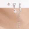 Shining Star Ear Studs Elegant Eight Awn Tassel Chain Stud Earrings for Women Simple and Small Cross-Border