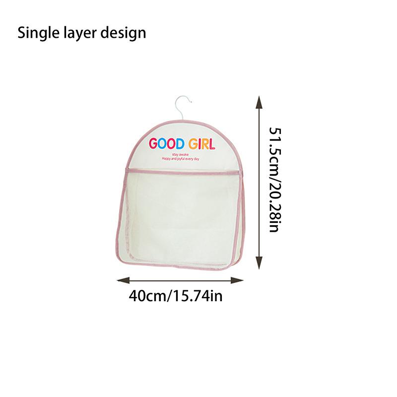 

1/2/3 Layer Wardrobe Organizer Toy Doll Storage Bag With Hook Large Capacity Storage Mesh Hanging Bag Socks Underwear Bag