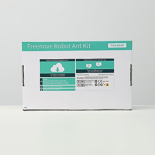 Freenove Robot Ant Kit (Compatible with Arduino IDE), Dot Matrix Expression, Ultrasonic Obstacle Avoidance, Colorful Lights, App, STEM Projects