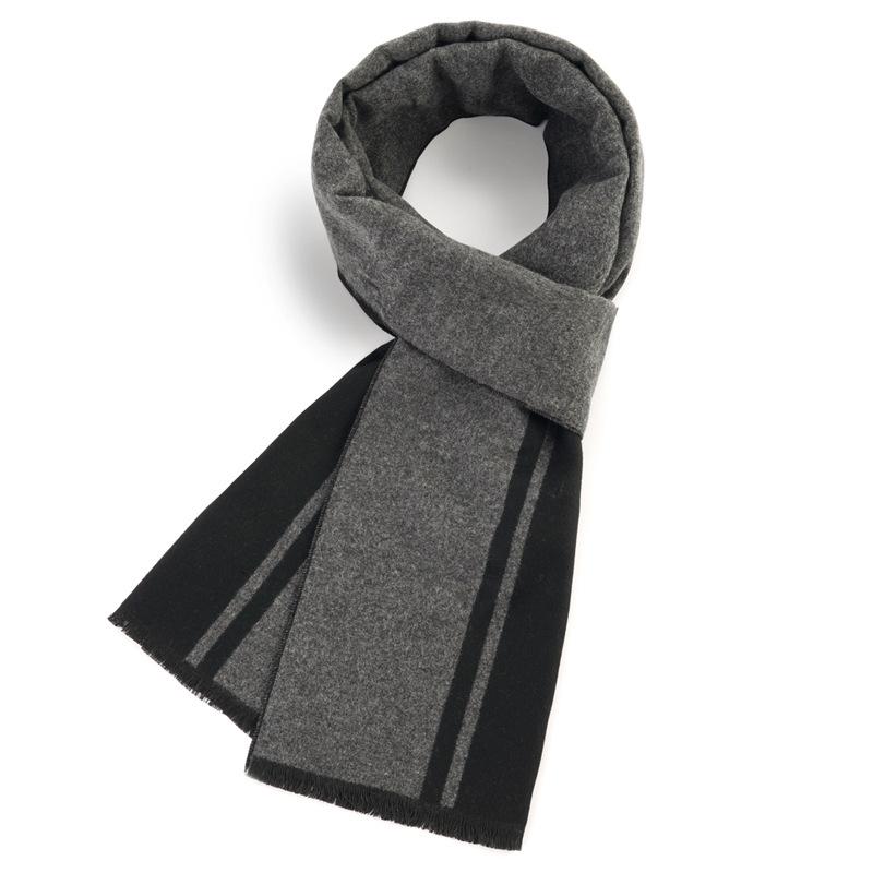 Men'S Scarves Men'S Winter Warmth Plaid Long Imitation Cashmere Men'S Scarves Custom