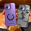 Smiling Face Case For Xiaomi Mi 11 Lite 5G NE 13T PRO 14T Redmi A5 A1 A2 9A Poco C71 Shockproof Hard Back Cover Line Art Sketch