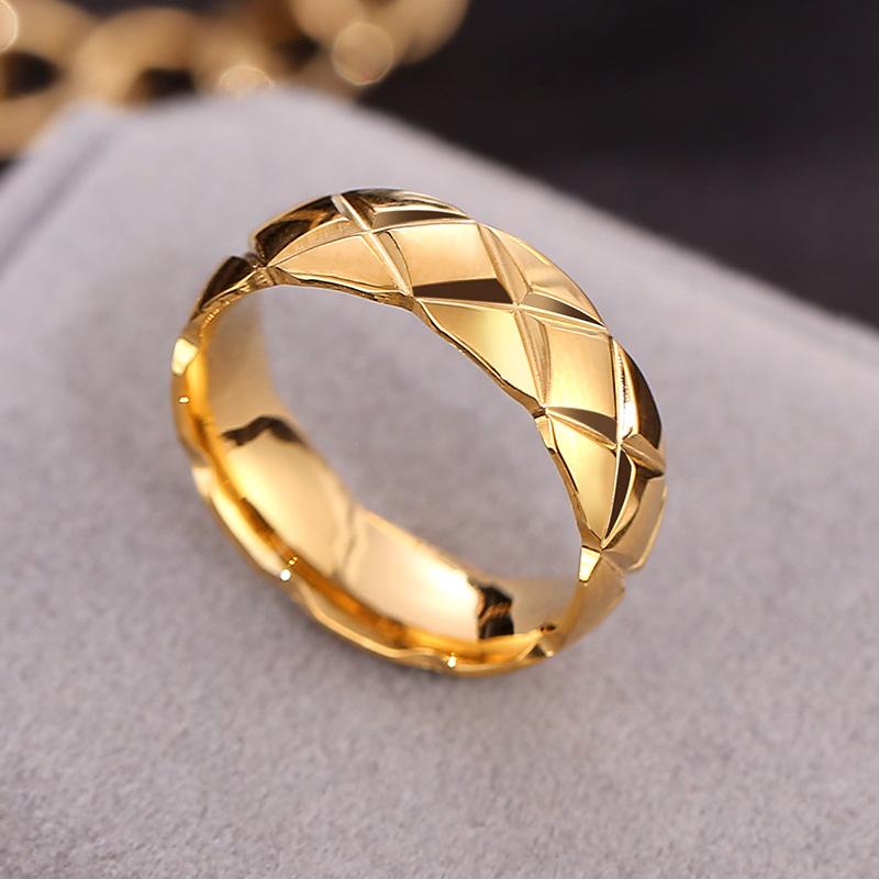 Titanium Steel Ring Hypoallergenic Simple Polished 18k Stainless Steel Pinky Ring Fashion Jewelry