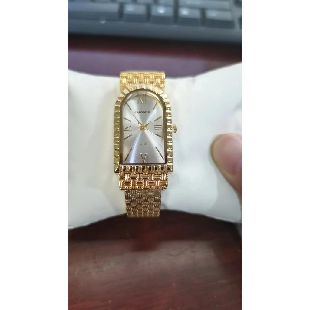 UTHAI W82 Women's Bracelet Watch Fashion Light Luxury Diamonds Small Square Quartz Watches Ladies Metal Wristwatch Jewelry