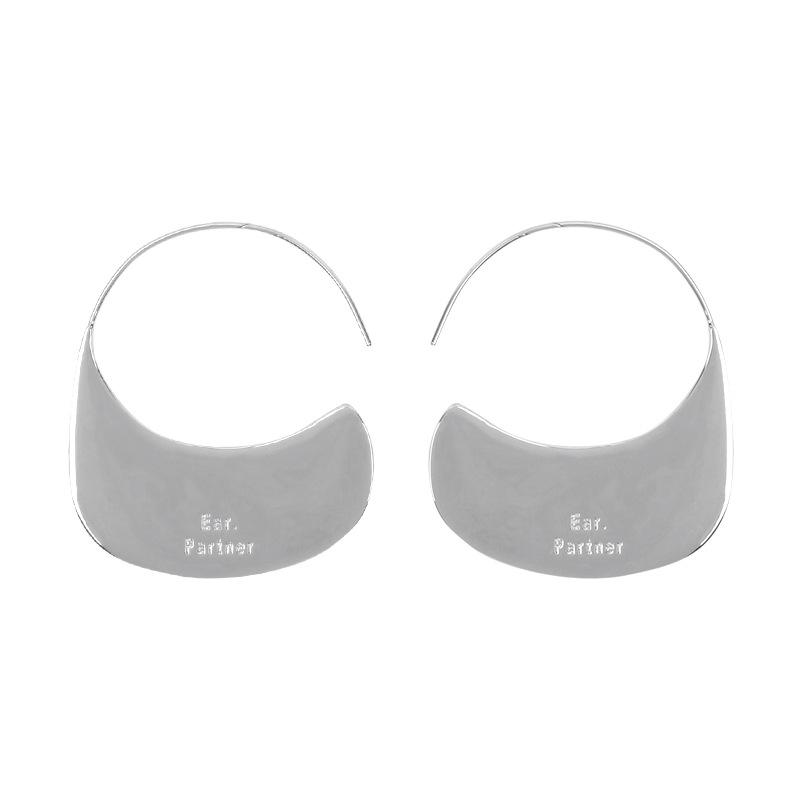 

S925 серебряные игольчатые преувеличенные серьги женские интернет знаменитости ретро стиль Гонконг мода темперамент хипстер простая личность 925 Silver