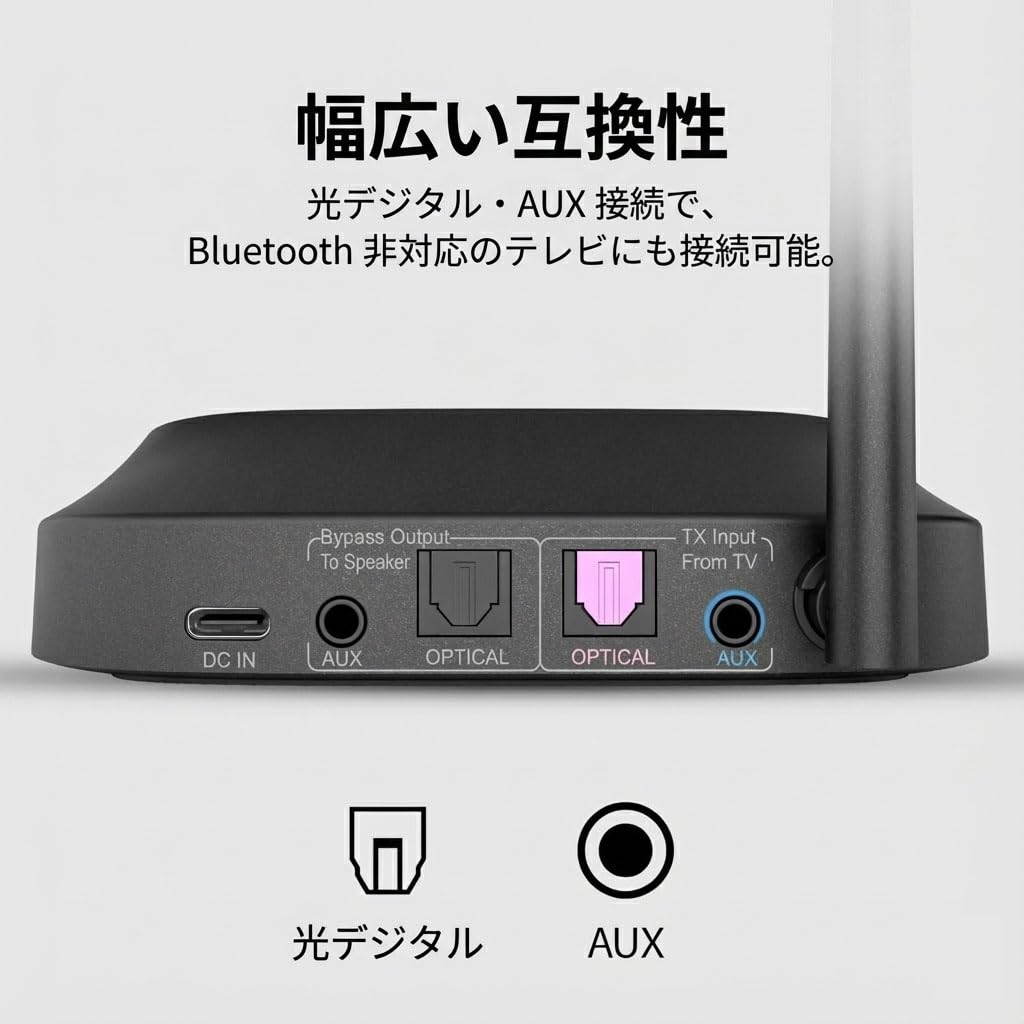 Avantree HT5009 Plus Wireless TV Headphones Bluetooth Transmitter Set with Charging Up to 60 Hours of Clear Sound Enhanced Lightweight aptX Adaptive