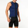 3mm Neopren Våddragt Shorts Vest Sæt Dykning Snorkling Surfing Termisk Badedragt til Mænd Kvinder Grå Shorts + Mørkeblå