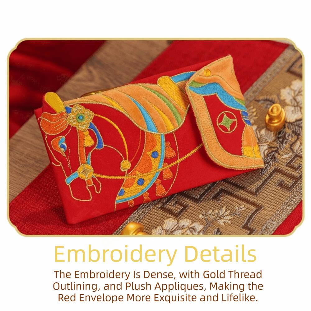 Traditional Thickened Money Envelopes Cartoon Horse Hongbao Red Envelopes  New Year Celebration