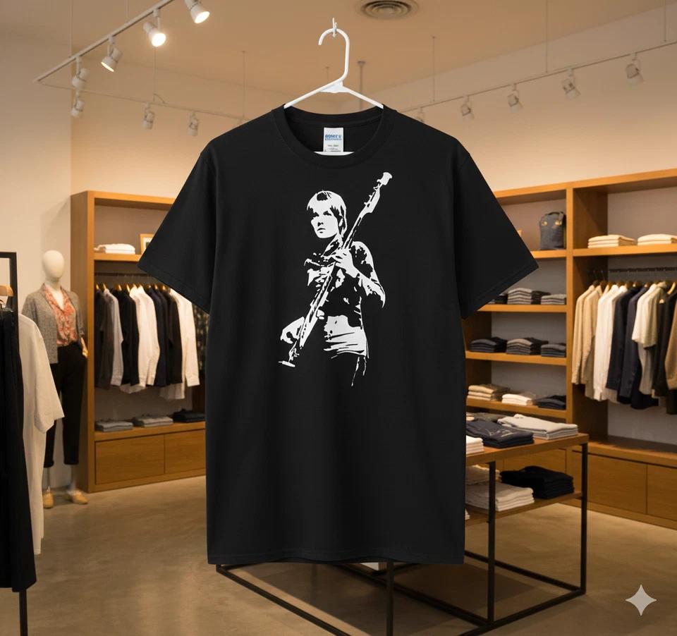 Female Bass Guitar Rock T-Shirt Black Minimal Music Graphic Unisex Tee - T844 3XL