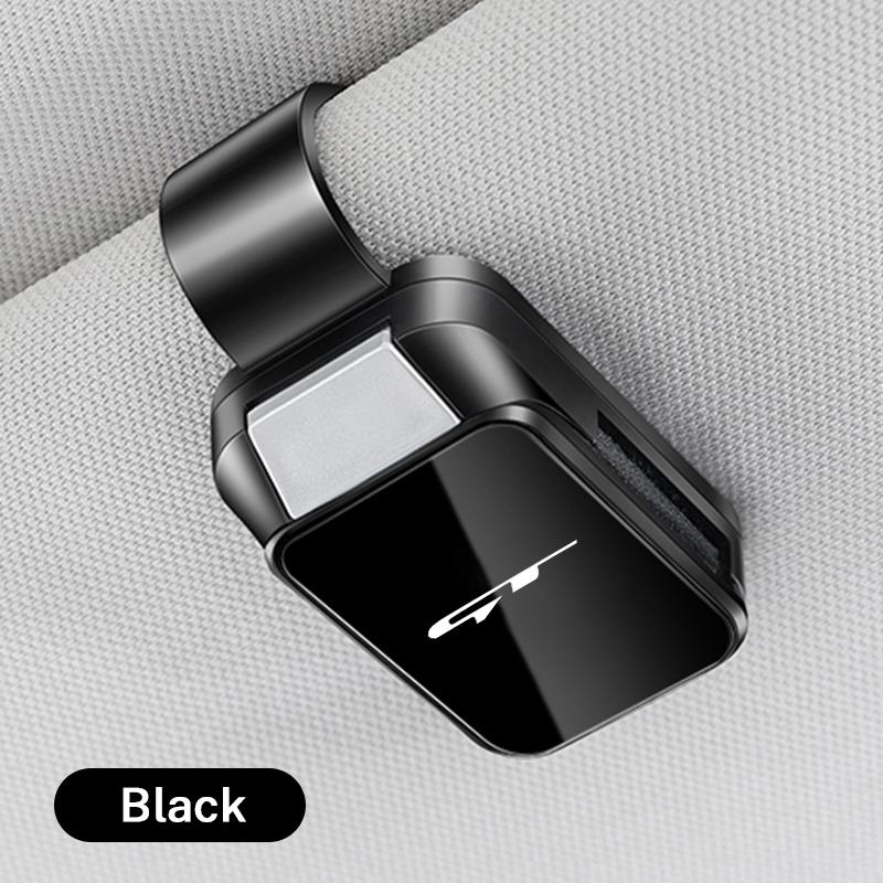 RVGH1 Car Emblem Zinc Alloy Car Sun Visor Glasses Clip Eyeglasses Holder For Kia GT ELANTRA Sportage Stinger KX5 K3 K4 K5 Accessories
