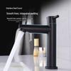 Black Stainless Steel Bathroom Faucet for Basin - All Copper, Hot/Cold Water, Single Handle