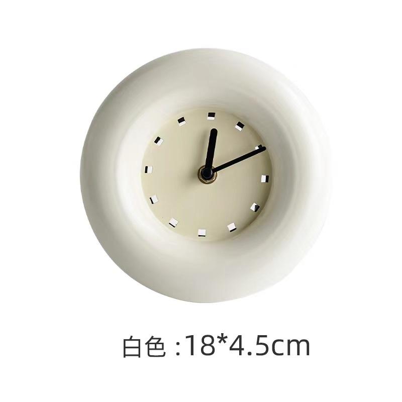 

Ins корейские настольные часы с пузырьками и кремом, тихие, настольные, декоративные, маленькие, скандинавские, прикроватные, для спальни, офиса, подарков для девочек кремовый