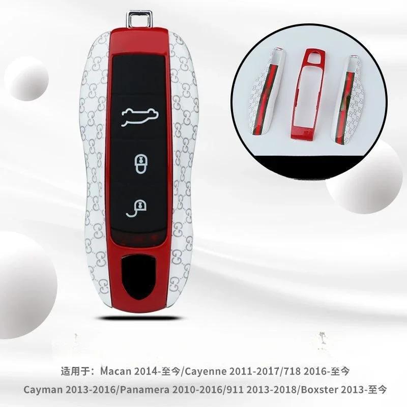 Car Key Case Cover for Porsche Macan Cayenne panamera 718 boxs ter911 Luxury  Car Accessories