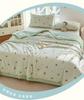 Dou Dou Xia is machine washable, sleeps naked, air-conditioned, cartoon student dormitory, summer cool sheets, double sheets, summer thin blankets