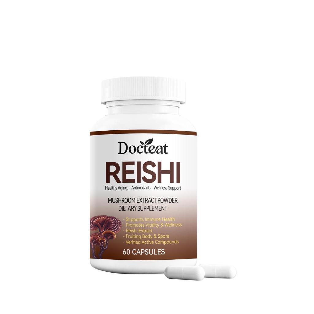 DOCTEAT Reishi Mushroom Capsules – Supports Immunity & Daily Nutrition