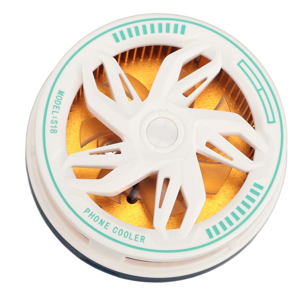 Phone Cooler 15W Magnetic Adsorption Quiet Portable Cell Phone Radiator Cooling Fan for Gaming Live