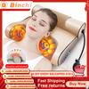 Neck Massage Pillow Electrical Cervical Traction Massager Wormwood Hot Compress Relief Back Shoulder Fatigue Health