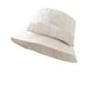 Autumn Retro Bow Deep Denim Bucket Hat Female Korean Solid Color Gentle Versatile Basin Hat Daily Casual Hat